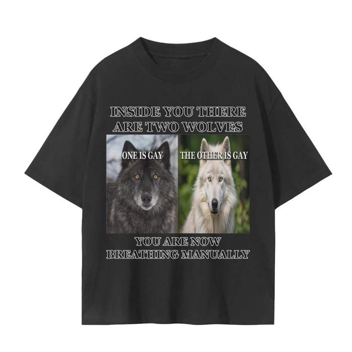 The wolf within us shirt, in black.